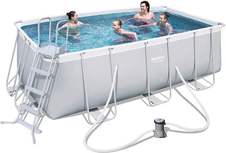 Image du produit Bestway Piscine rectangulaire à cadre électrique (412 x 201 x 122 cm)