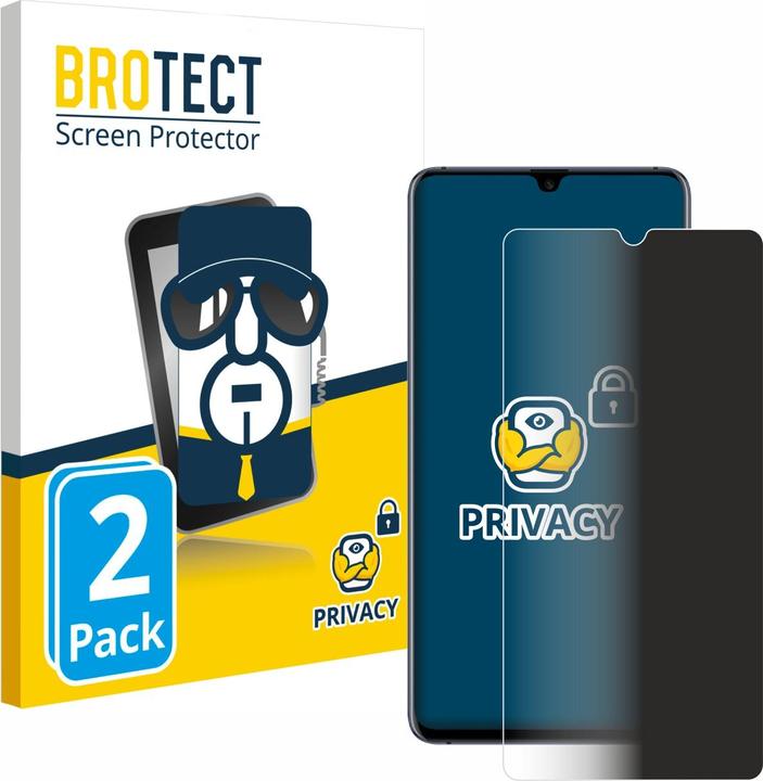 Productafbeelding BROTECT Anti-spionnetje privacyfolie Beschermfolie tegen blauw licht (2 Stuk, Huawei Mate 20 X 5G)