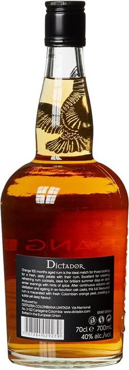 Image du produit Dictador ORANGE 100 Months Aged Rum (rhum vieilli 100 mois) (1 x 70 cl)