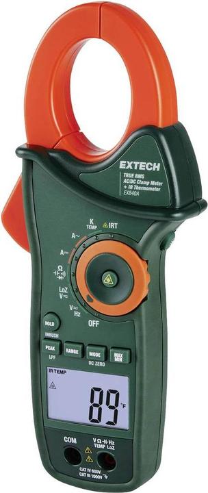 Produktbild Extech EX840A Stromzange digital IR-Thermometer CAT IV 600V Anzeige (Counts): 6000 (CAT IV 600V)