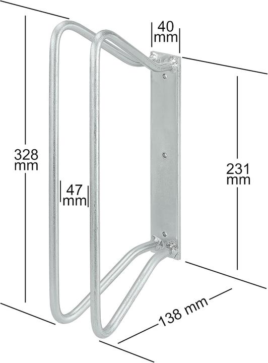 Actual product image Vormann Witterungsbeständiger Fahrrad-Wandhalter
