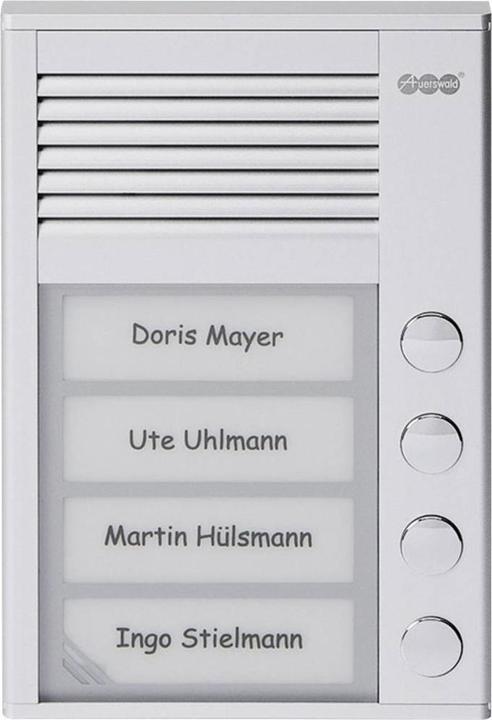 Produktbild Auerswald TFS-Dialog 204 fuer a/b-Nebenstellenanschluss / 4 Klingeltaster / Slim-Line-Gehaeuse / Aluminiump... (Kabelgebunden)