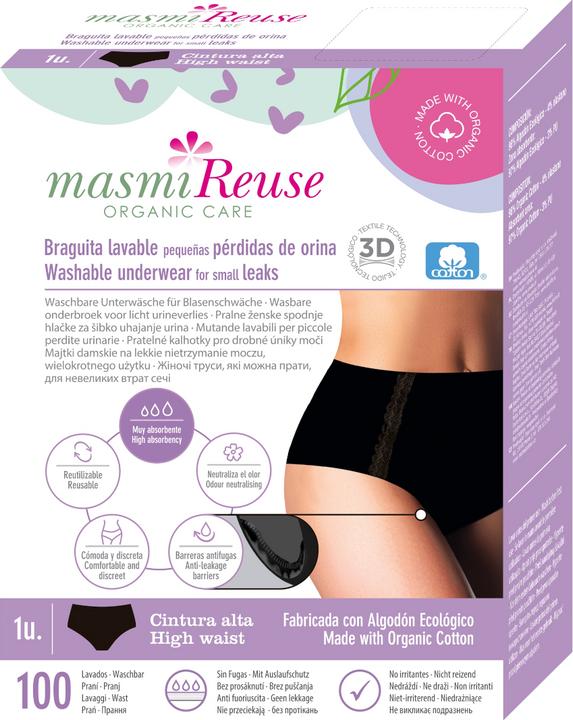 Masmi Bio incontinentie maxislip zwart maat: S - Reuse (S)