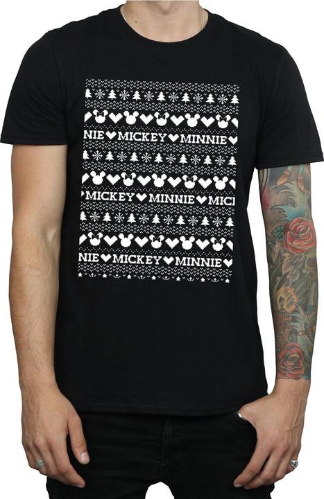 Image du produit Disney - T-shirt MICKEY AND MINNIE CHRISTMAS FAIR ISLE - Homme (XXL)