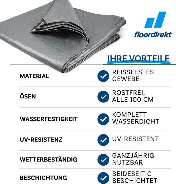 Produktbild Floordirekt Abdeckplane 80 g/m² (400 x 300 cm)