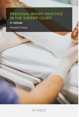 Produktbild Personal Injury Practice in the Sheriff Court (Englisch, Ronald E Conway, 2019)