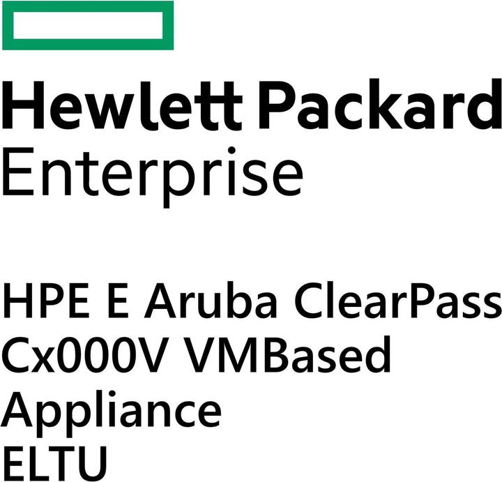 Produktbild HPE E Aruba ClearPass Cx000V VM-Based, Appliance, E-LTU (1 Geräte)
