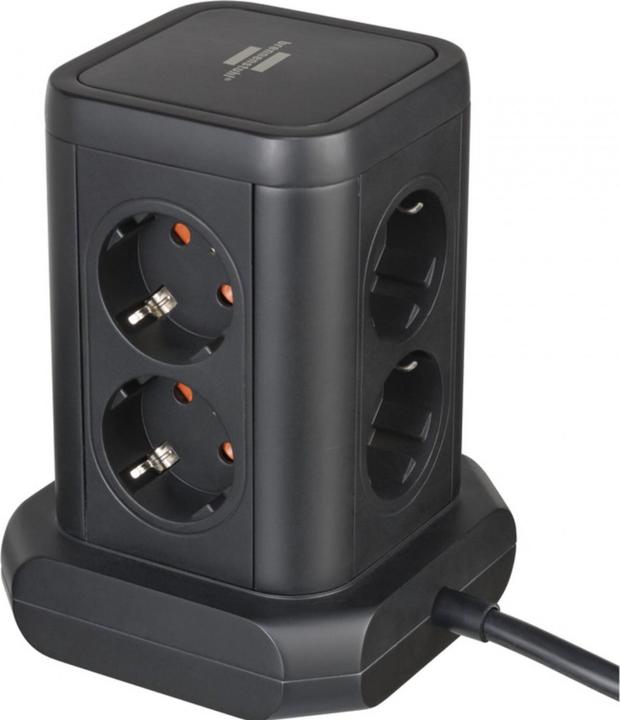 Actual product image Brennenstuhl Socket tower (8 x, CEE 7/3, USB-A, 2 m)