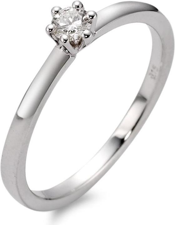 Image du produit Rhomberg Bague solitaire, 0.15ct,w-si (48, Or 750/18 K)
