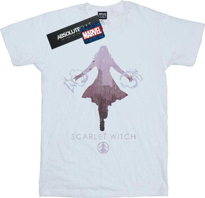 Actual product image Womens/Ladies Scarlet Witch Silhouette Cotton Boyfriend T-Shirt (S)