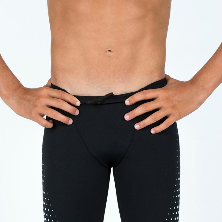 Produktbild Nabaiji Badehose Jammer Jungen - 500 Fitib schwarz/weiss (140)