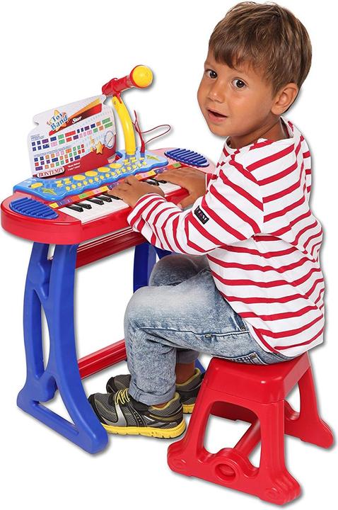Actual product image Bontempi E-keyboard with microphone and stool