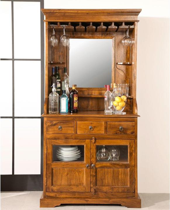 Immagine prodotto Floki24 Mobile bar in stile coloniale, acacia 97x52x193 OXFORD - marrone chiaro