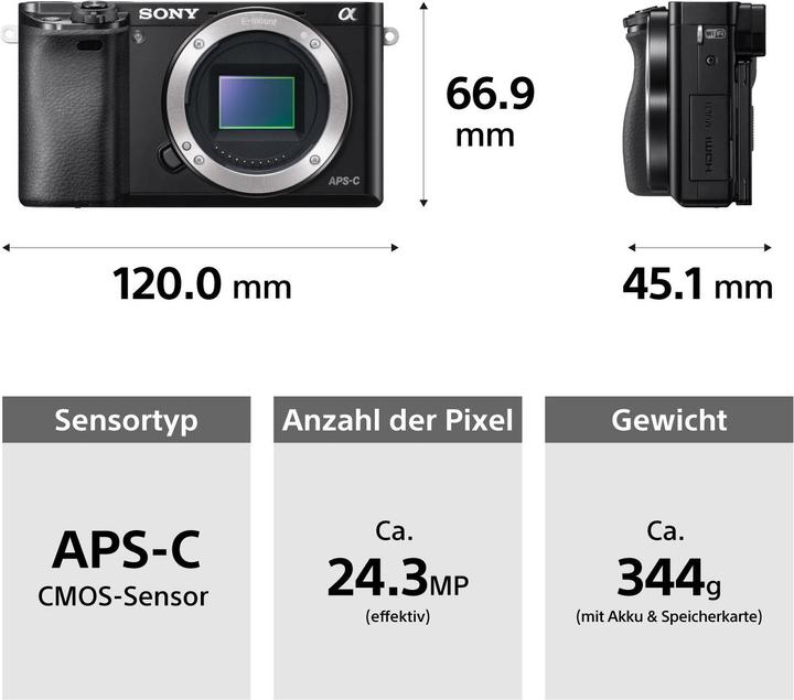 Image du produit Sony Alpha 6000 (24 Mpx, APS-C / DX)