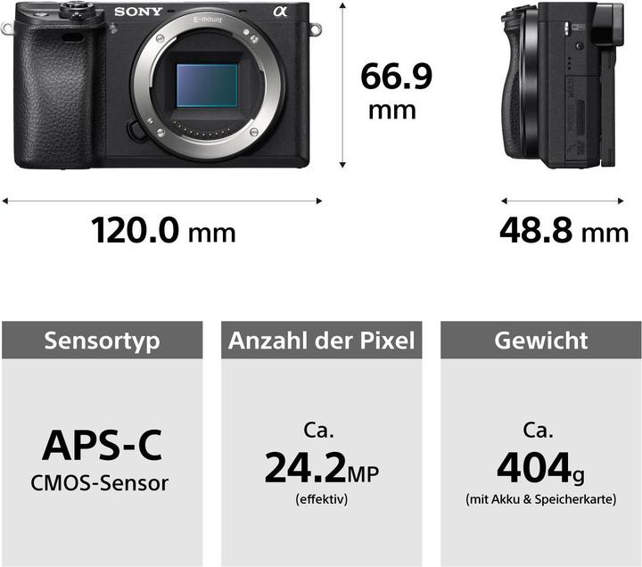 Produktbild Sony Alpha a6300 Kit (16 - 50 mm, 24 Mpx, APS-C / DX)