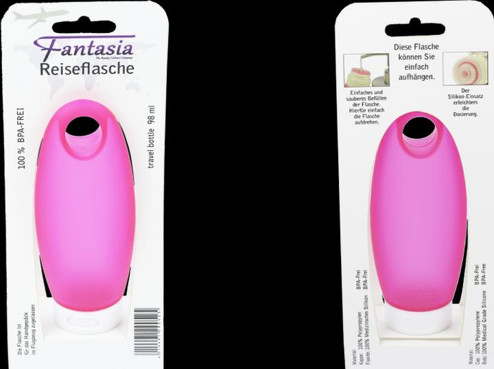 Produktbild Silikon Flasche für 98 ml Inhalt, pink