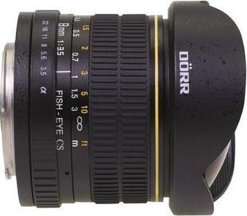 Produktbild Dörr Fisheye Objektiv 8mm f 3.5, für Sony (Sony A, APS-C / DX)