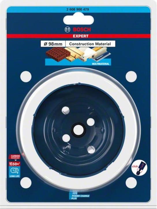 Produktbild Bosch Professional Zubehör EXPERT Construction Material Lochsäge, 98 x 60 mm (98 mm)