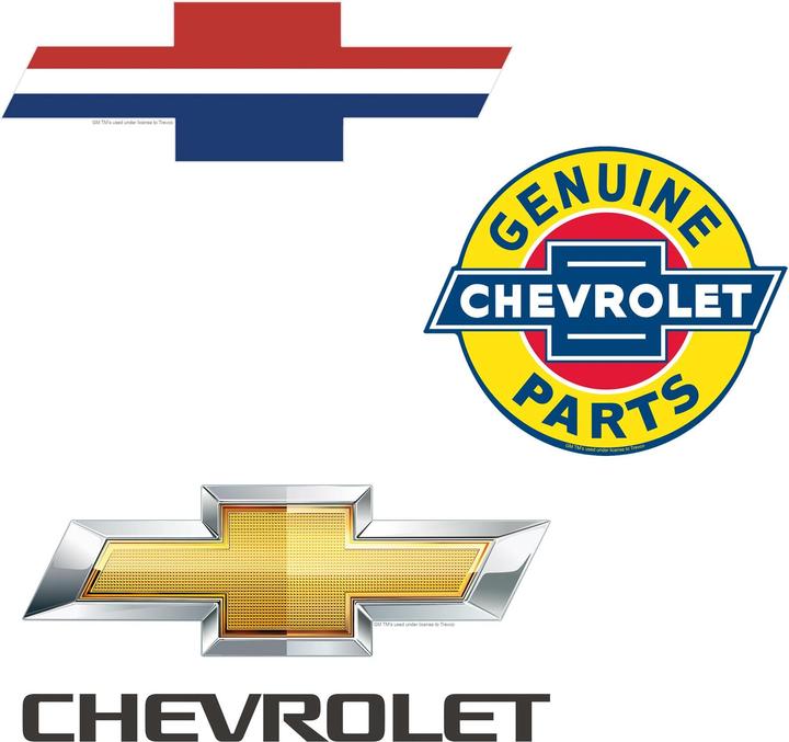 Produktbild Chevrolet Logo Aufkleber Deluxe 50erPack Vinyl