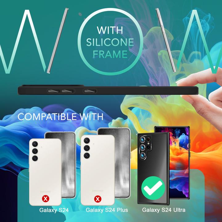 Actual product image Nalia Semi-transparent hybrid cover with protective frame (Samsung Galaxy S24 Ultra)