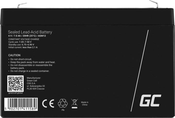 Produktbild GreenCell AGM12 (6 V, 7000 mAh)