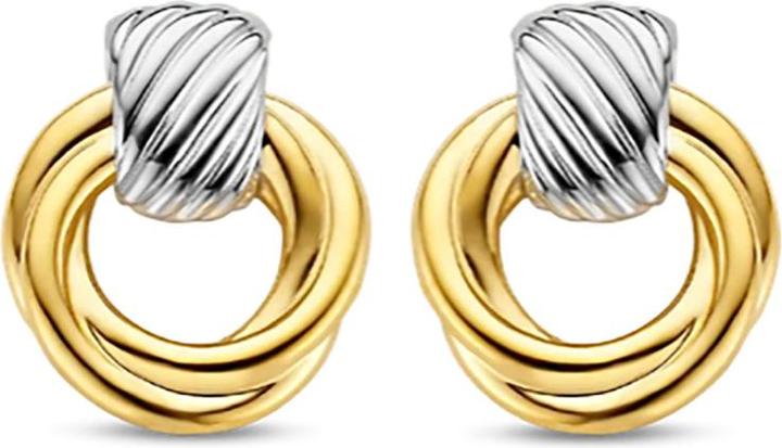 Ti Sento Milano Ohrstecker Kreise bicolor vergoldet 7858SY (925 Sterling Silber)