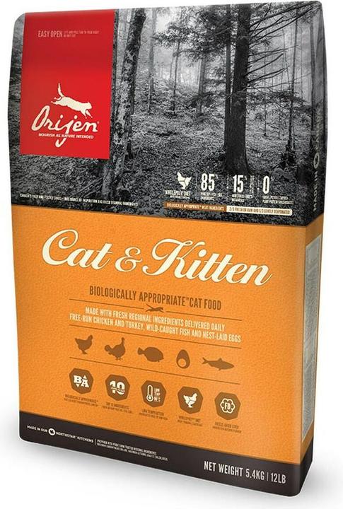 Actual product image Orijen Cat and kitten (Adult, Junior, Puppy + kitten, 1 pcs., 5400 g)