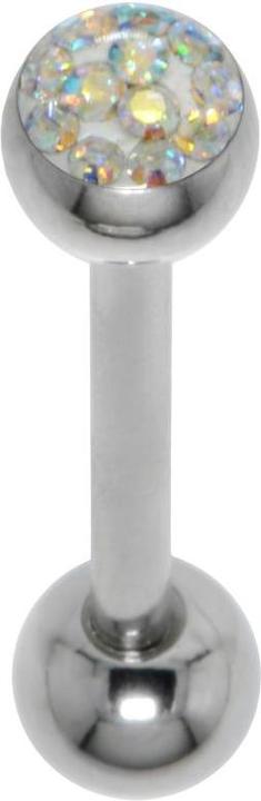 Actual product image Bijouteria Tongue piercing (Stainless steel, Crystal, Epoxy resin)