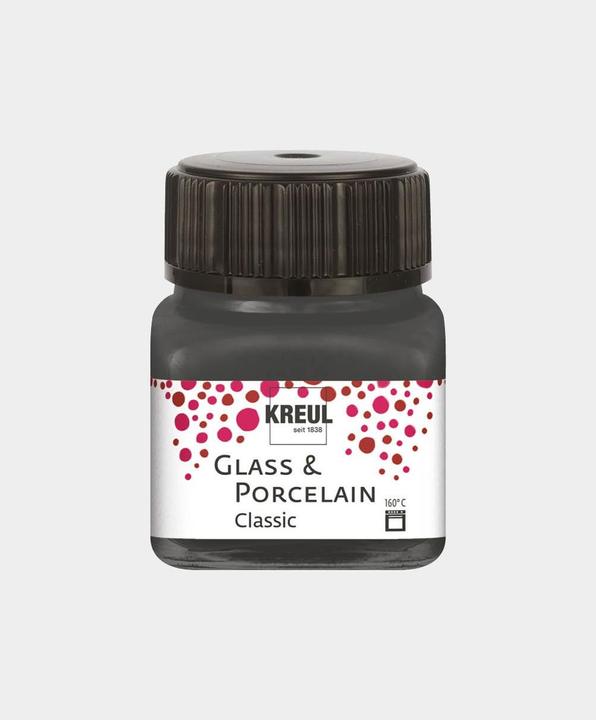 Productafbeelding Kreul Glas & Porselein Klassiek, porselein en glasverf (Grijs, 20 ml)