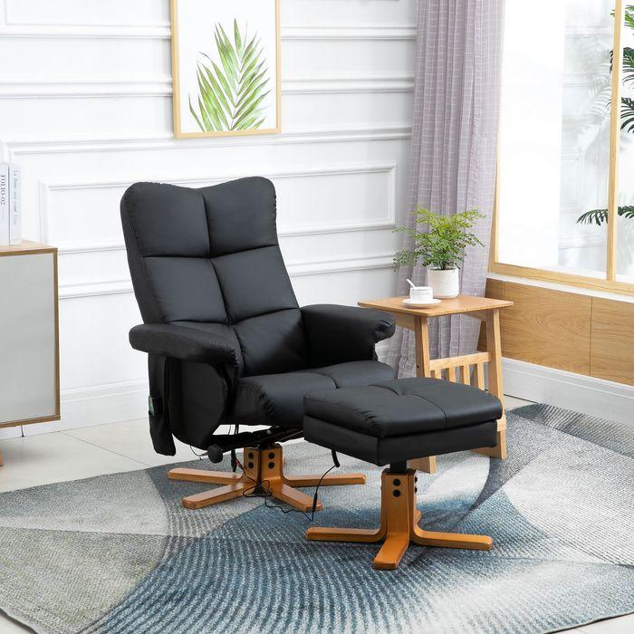 Produktbild Swisshandel24 Relaxsessel Massagesessel mit Fusshocker Fernsehsessel 145°-Neigung Liegesessel mit 10 Vibrationpunk