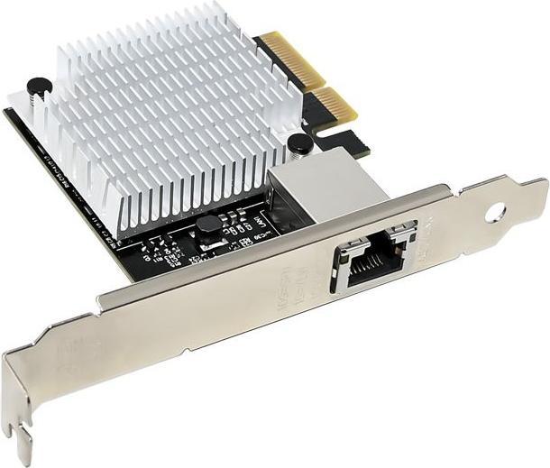 Produktbild Allnet PCIe 10G X4 10G/5G/2,5G/1GBit Single Port PCIe LAN Card - Copper RJ45 "NbaseT" ALL0138v4-1-10 (PCIe)
