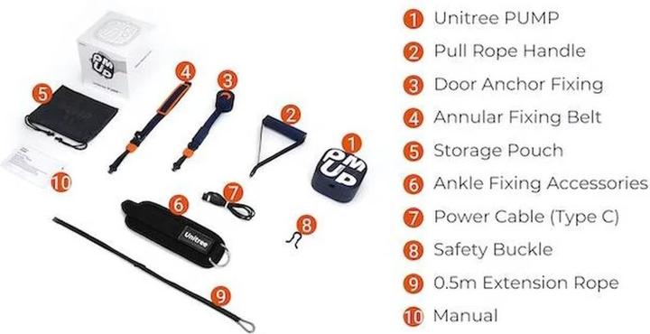 Actual product image Unitree Fitness Pump Pro cable pull (0.12 m, Medium)