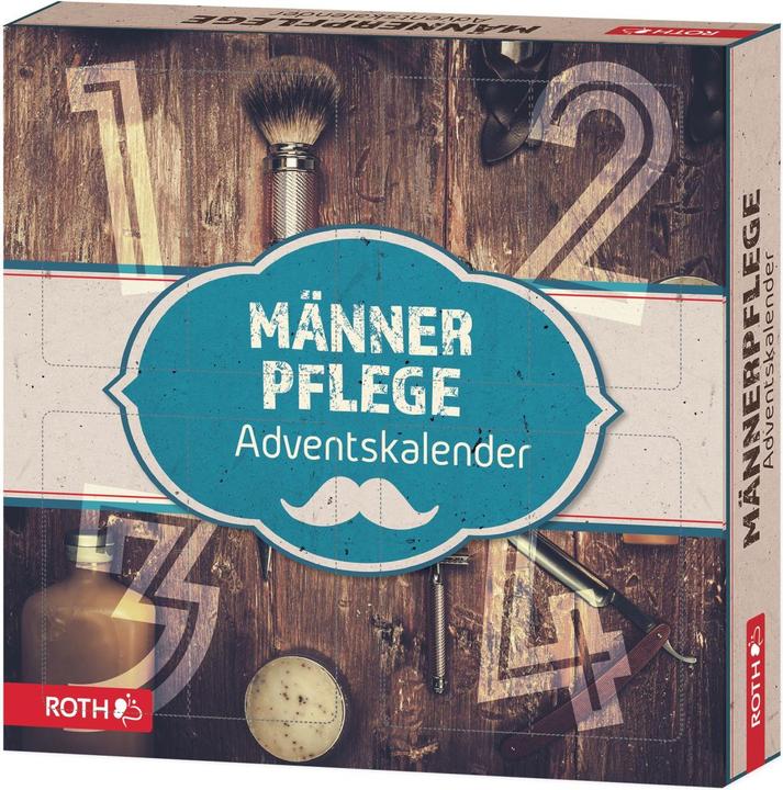 Actual product image Roth Advent Calendar PUR "Men's Care" 2022 with 4 doors, one for each Advent Sunday, contains