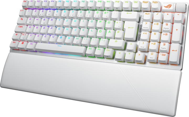 Actual product image ASUS Keyboard ROG Strix Scope II 96 Wireless White (DE, Wireless, Cable)