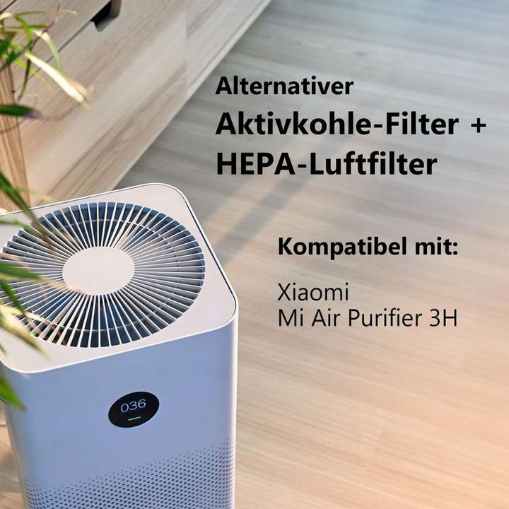 Actual product image Hermex Alternative HEPA & activated carbon filter set for Xiaomi Mi Air Purifier 3H (1 x)