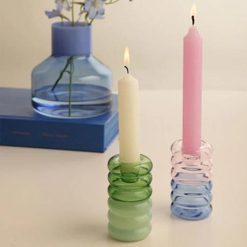 Actual product image Design Letters Candlestick Hoop Blue