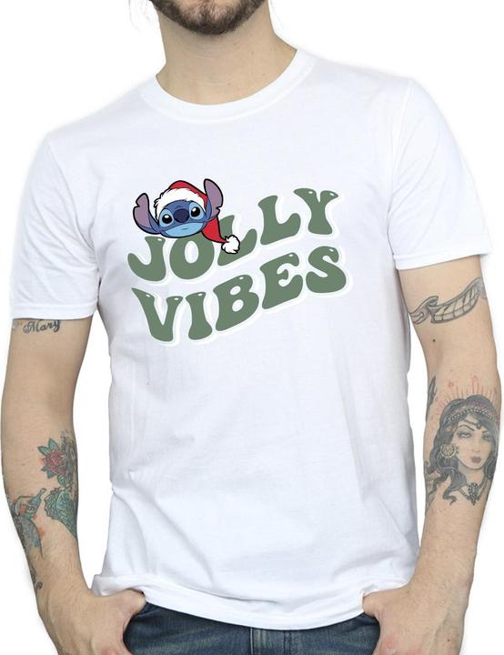 Immagine prodotto Disney Lilo & Stitch Jolly Chilling Vibes Maglietta Uomo (L)