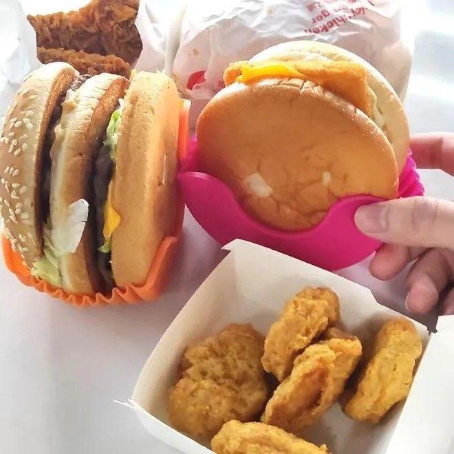 Produktbild MU Classic Hamburgerhalter aus Silikon 4er Set
