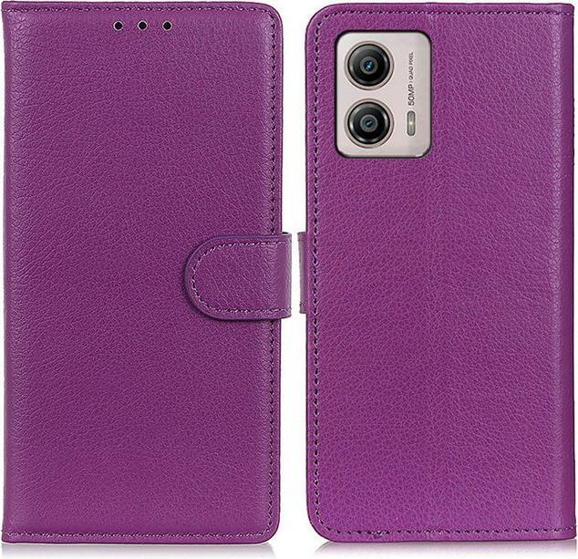 Actual product image MU Classic Litchi Leather Bookcover Series (Motorola Moto G13, Motorola Moto G23)