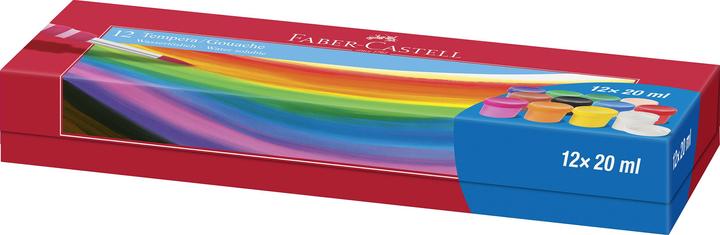 Immagine prodotto Faber-Castell Tempera/Guazzo 12 vasetti da 20 ml (121050) (Multicolore, 20 ml)