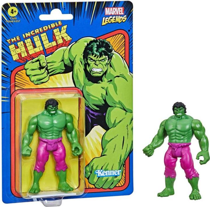 Actual product image Hasbro Marvel Legends Series 9.5cm Large Retro 375 Collection Hulk Action Figure