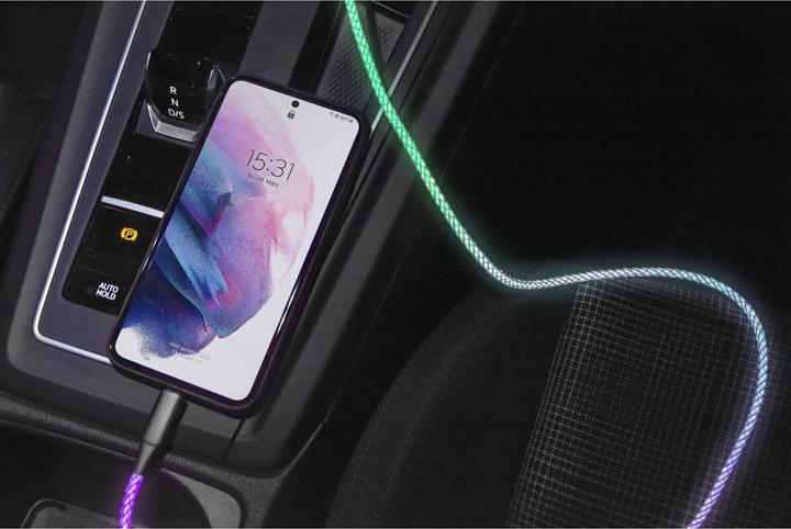 Produktbild Ansmann USB-A / USB-C Kabel mit LED Beleuchtung 100cm 1700-0158 (1 m, USB 3.0)