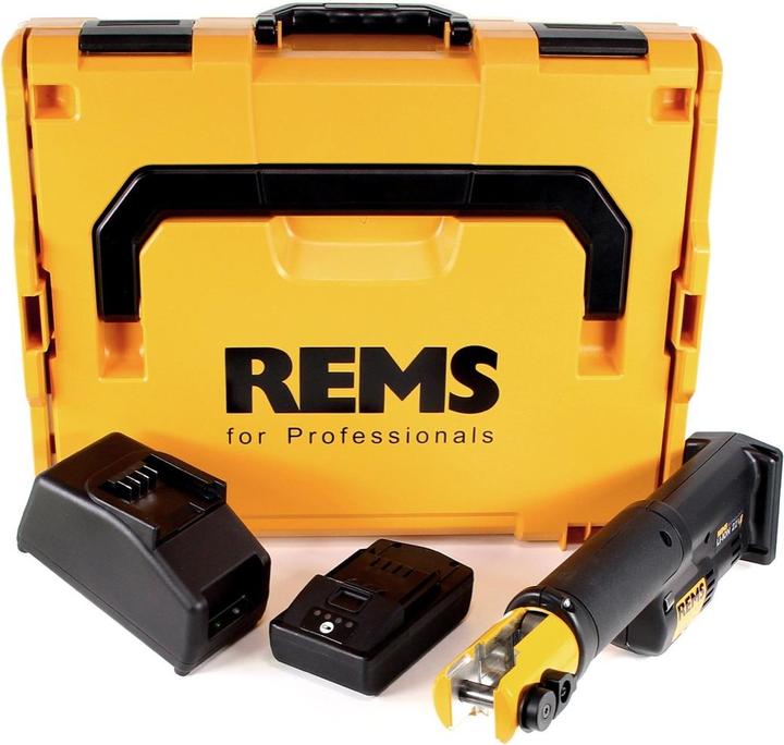 Actual product image Rems Mini-Press S 22 V ACC cordless radial press with forced drain in L-Boxx + 1 x 1.5 Ah battery +
