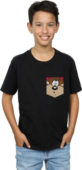 Image du produit Looney Tunes - T-shirt TASMANIAN DEVIL FACE FAUX POCKET - Garçon (152, 158)