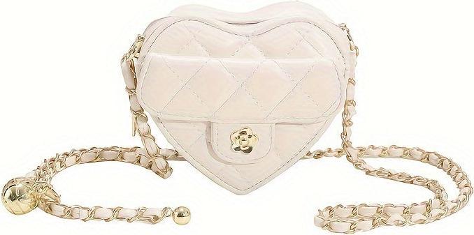 Immagine prodotto Only-Bags.Store Mini borsa a tracolla a forma di cuore, borsa in pelle PU ricamata alla moda, accessorio carino e