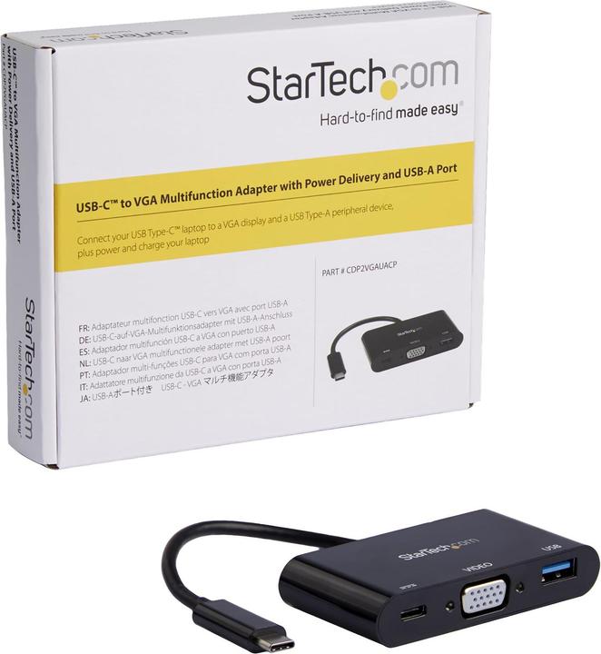 Actual product image StarTech USB-C to VGA Multifunction Adapter (USB-C, 1 Ports)