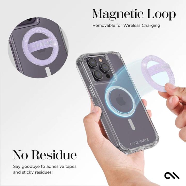 Image du produit Case-Mate Magnetschlaufengriff – MagSafe Fingergriff (Purple Sparkle)