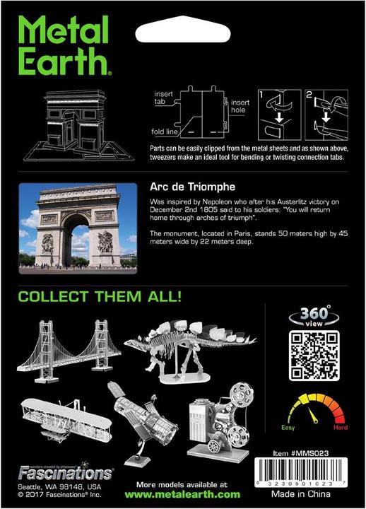 Image du produit Metal Earth Arc de Triomphe