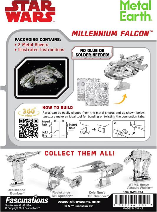 Produktbild Metal Earth Metall-Erde Star Wars Millennium Falcon