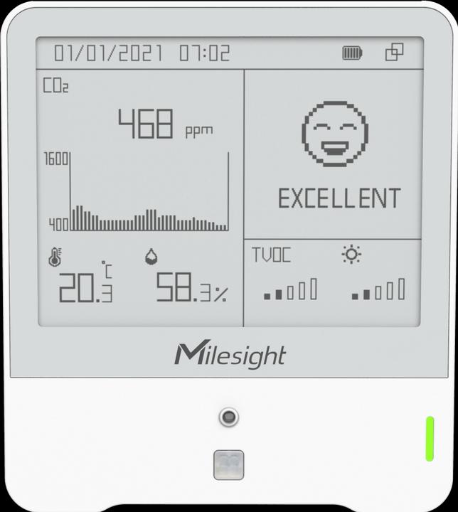 Actual product image Milesight iot lorawan indoor ambience monitoring sensor am307